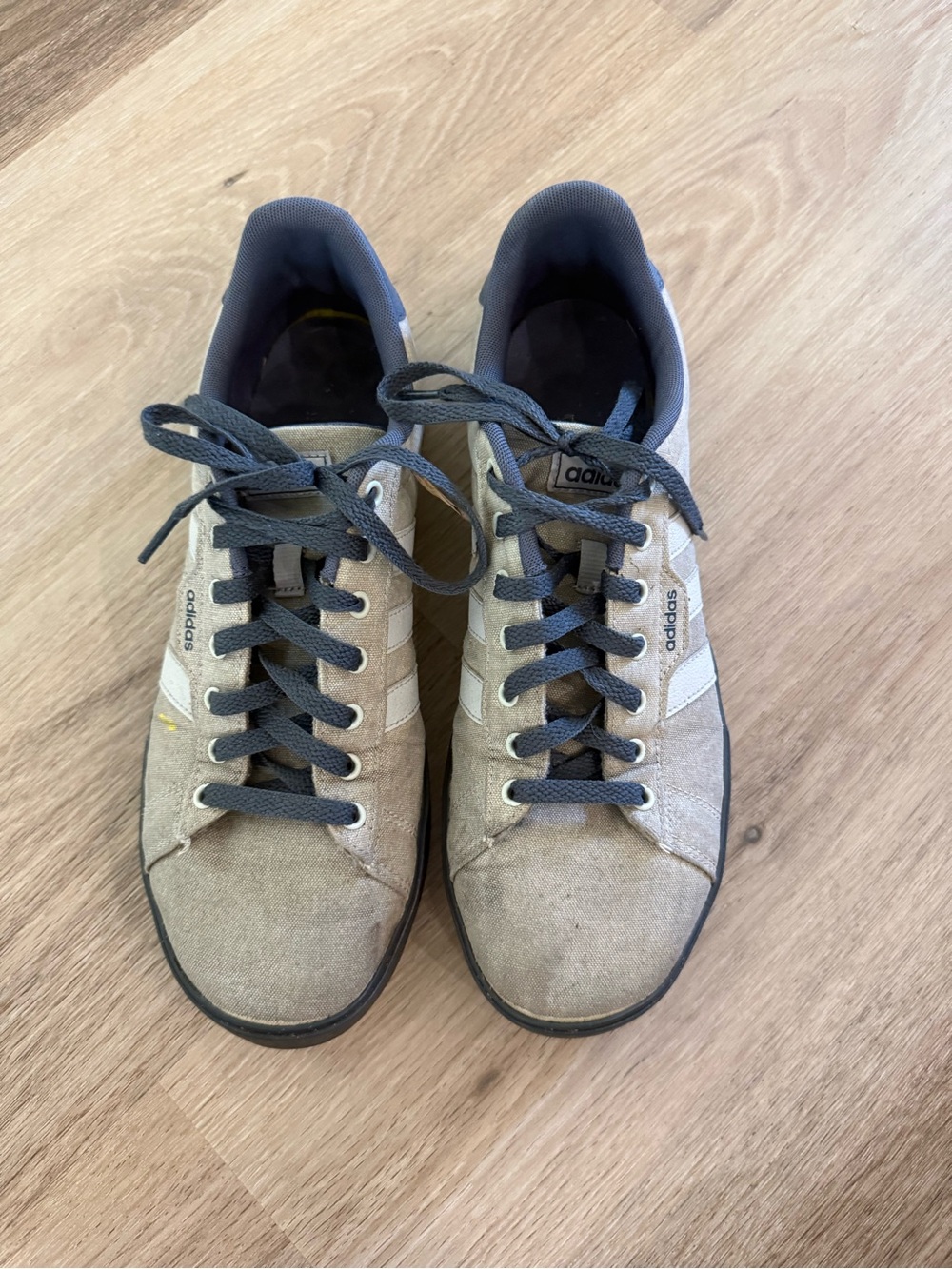 adidas Men’s Tan and Black Canvas Sneakers